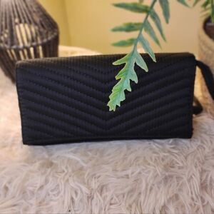 Neiman Marcus Black Quilted Clutch